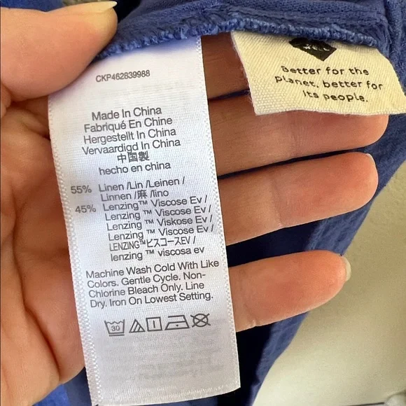 NWT Madewell linen blend periwinkle dress - Picture 9 of 9